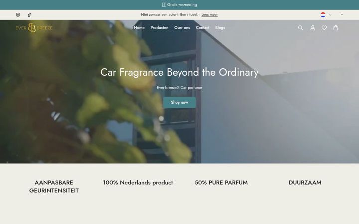 Screenshot of ever-breeze.nl