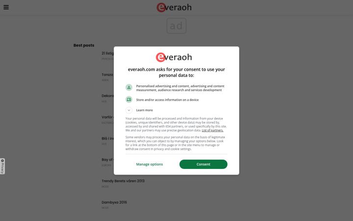 Screenshot of everaoh.com