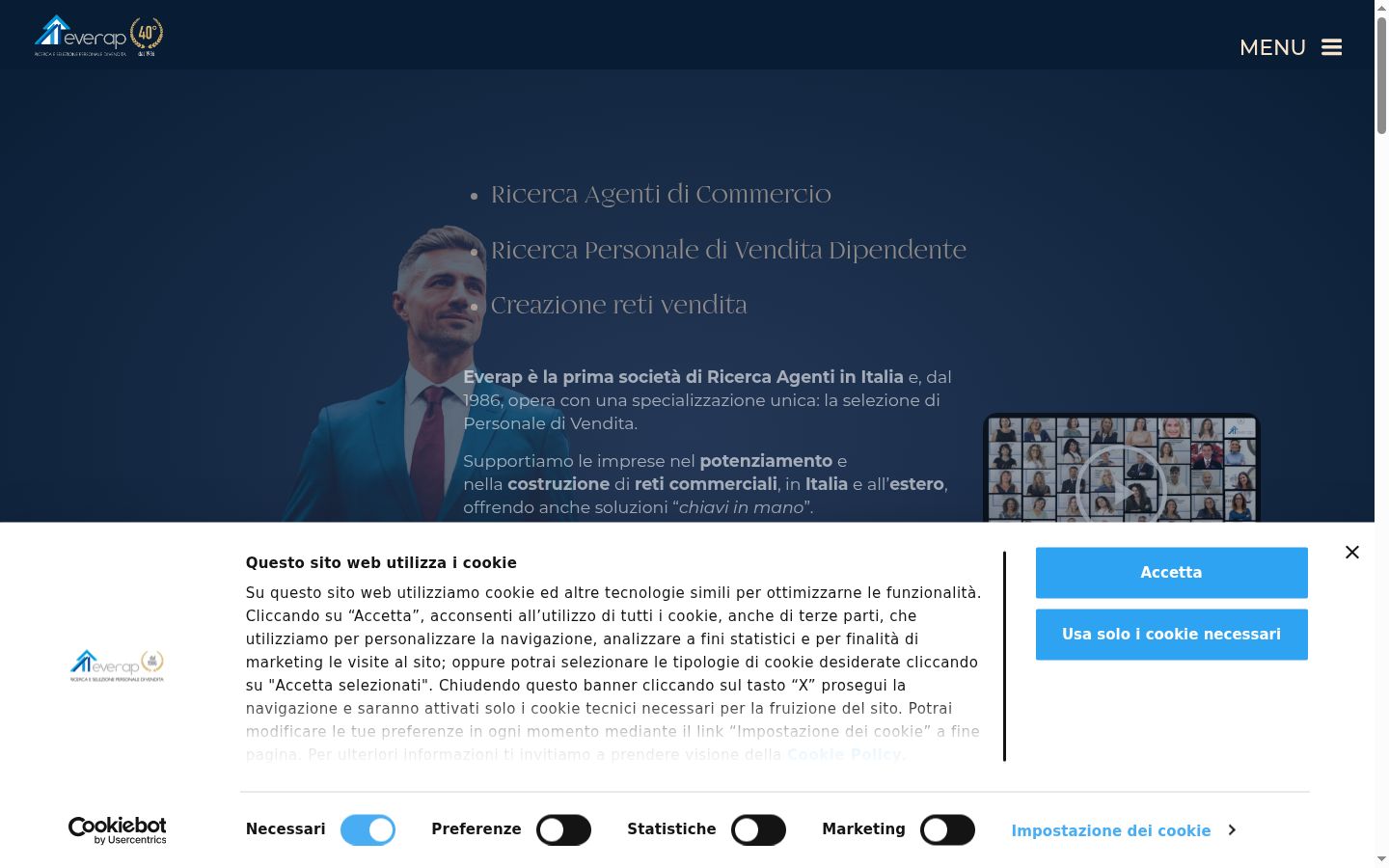 Sutikimo reklamjuostės, rodytos prieš bet kokią sąveiką, ekrano kopija