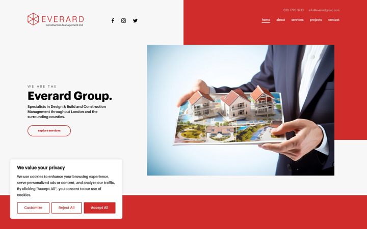 Screenshot of everardgroup.com