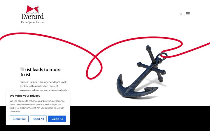 Screenshot of everardinsurance.com