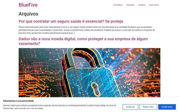 Screenshot of everblueseguros.com.br