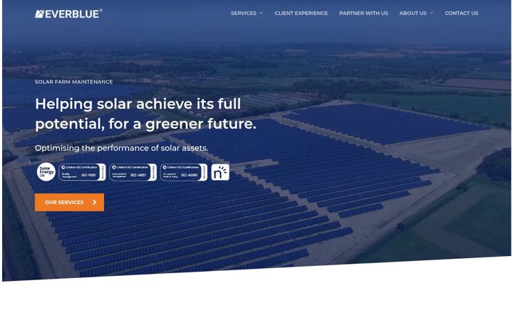 Screenshot of everbluesolar.com