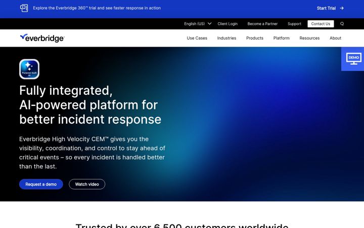 Screenshot of everbridge.co.uk