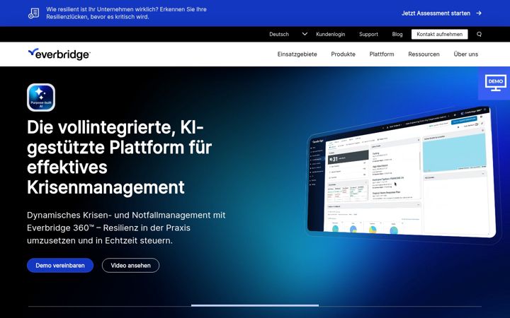 Screenshot stránky everbridge.de