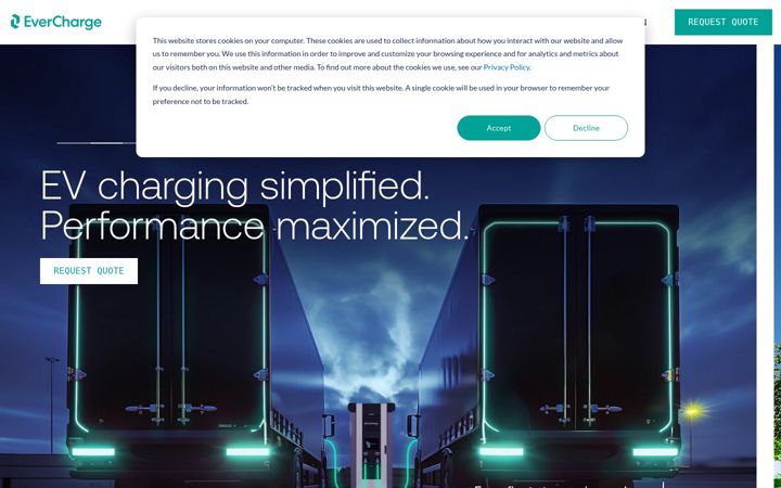 Captura de pantalla de evercharge.net