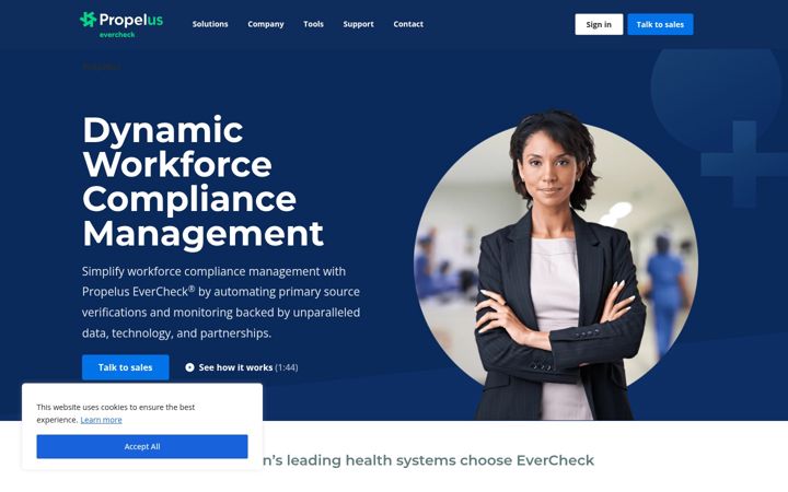 Screenshot of evercheck.com