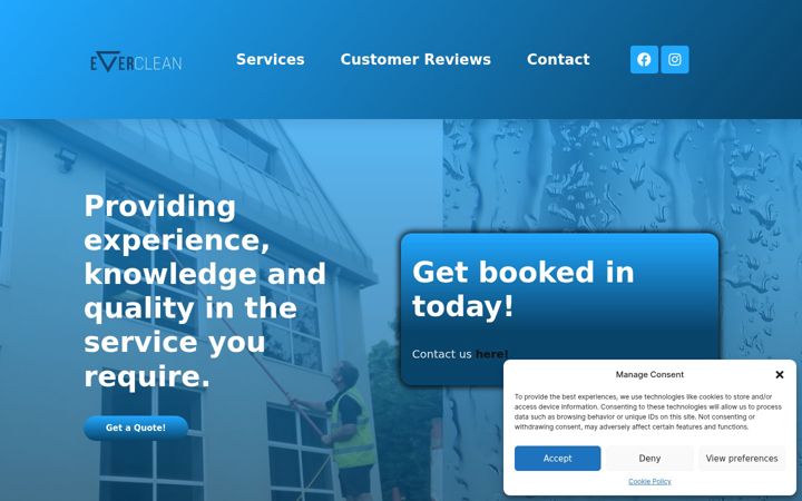 Screenshot of everclean-services.co.uk