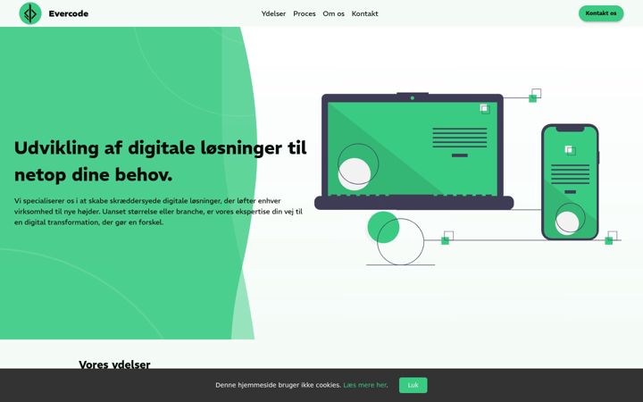 Ekrano kopija evercode.dk