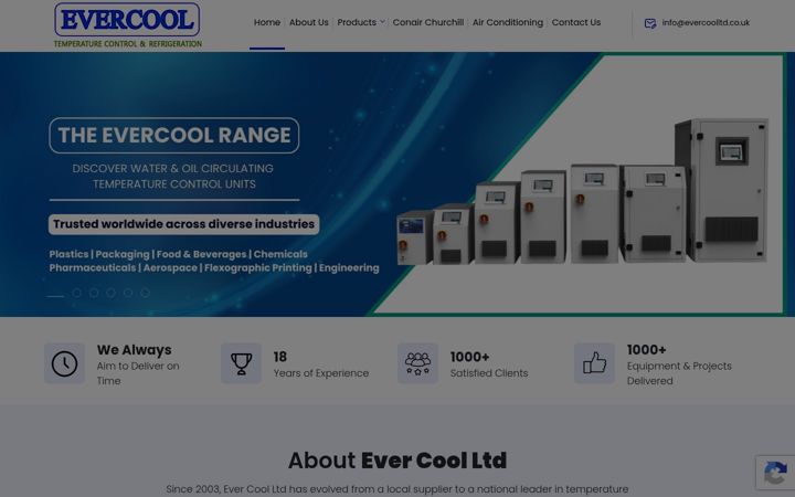 Captura de pantalla de evercoolltd.co.uk