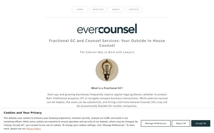 Screenshot of evercounsel.ca