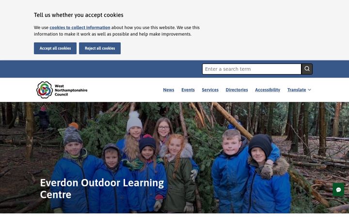 Captura de pantalla de everdonoutdoorlearning.co.uk