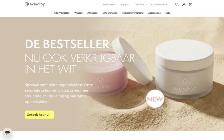Screenshot of everdrop.nl