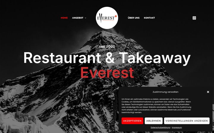 Screenshot ta' everest-restaurant.ch
