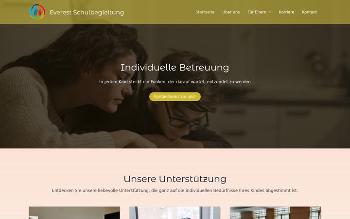 Screenshot of everest-schulbegleitung.de