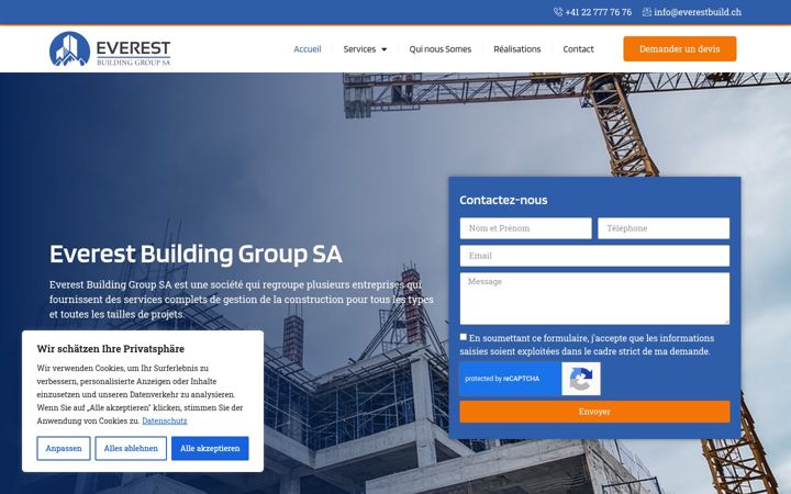 Screenshot ta' everestbuild.ch