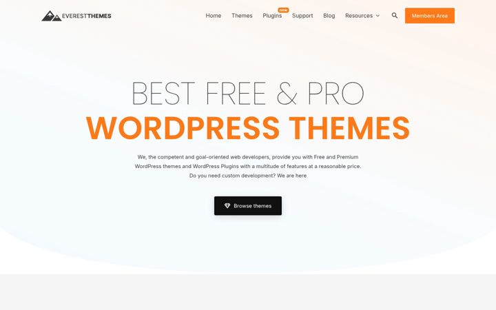 Screenshot of everestthemes.com