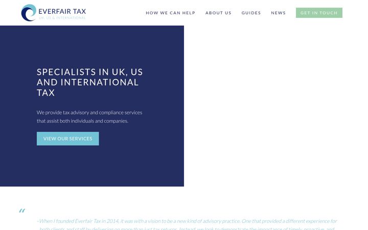 Snímek obrazovky everfairtax.co.uk