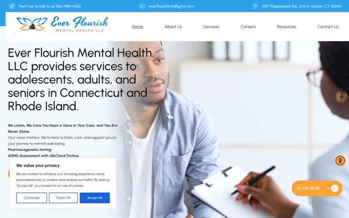 Screenshot of everflourishmh.com