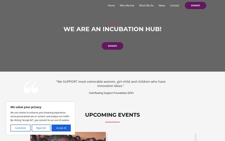 Screenshot of everflowingsupport.org