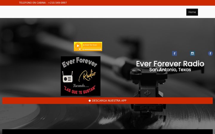 Screenshot of everforeverradio.com