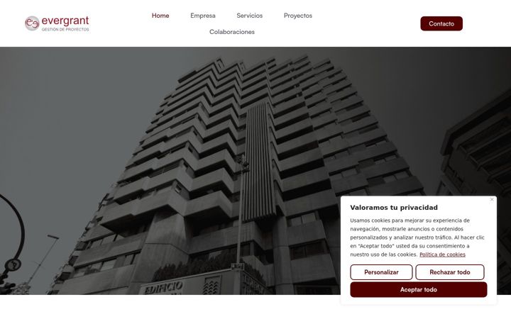 Screenshot of evergrant.com