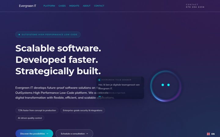 Screenshot of evergreen-it.nl