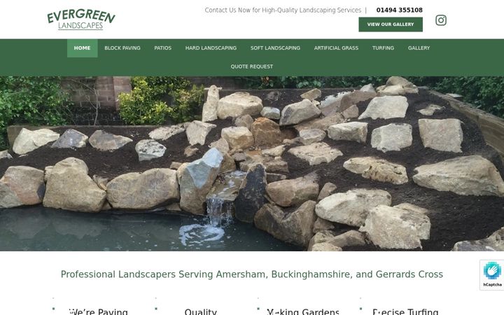 Captura de pantalla de evergreen-landscapes.com