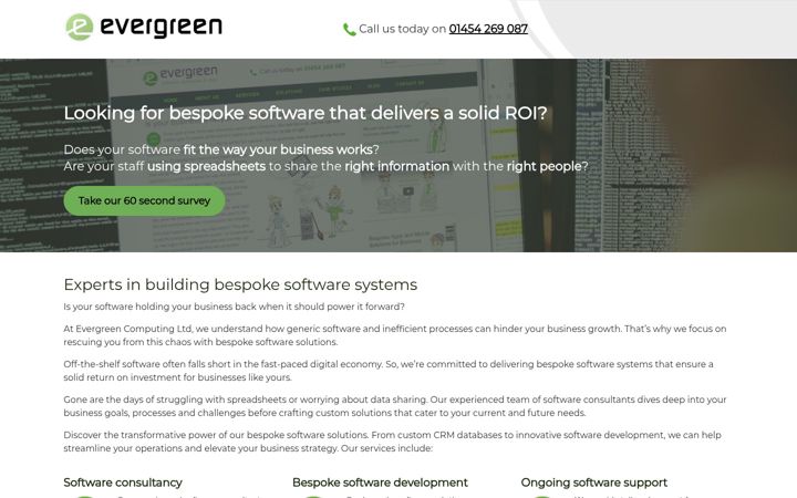 Screenshot of evergreen.software