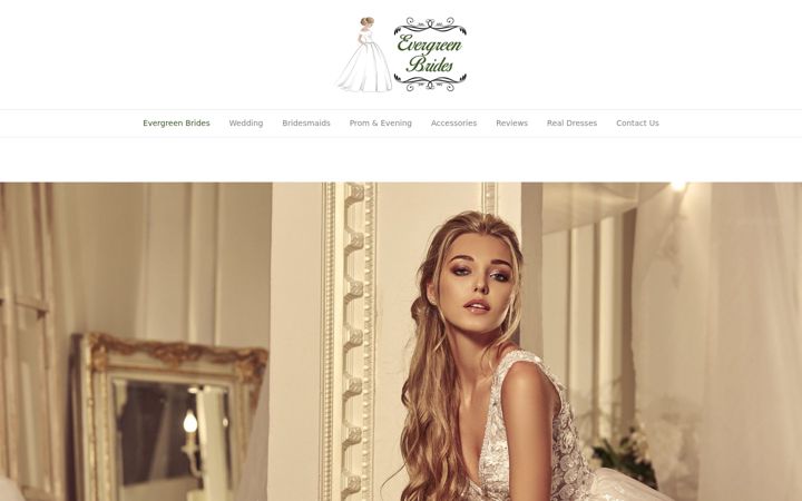Zrzut ekranu evergreenbrides.co.uk