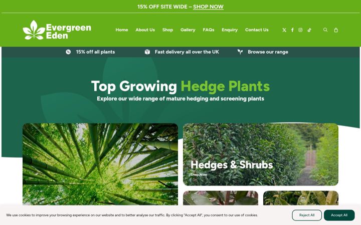 Zrzut ekranu evergreeneden.co.uk