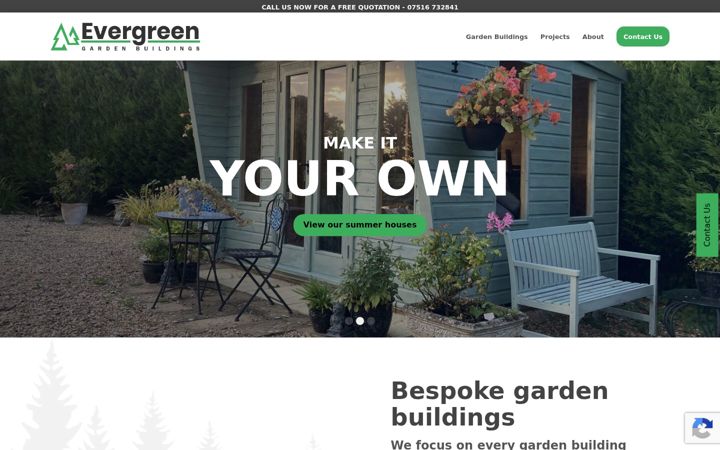 Screenshot of evergreengardenbuildings.com