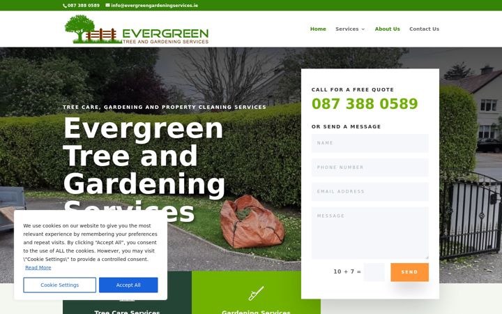 Skærmbillede af evergreengardeningservices.ie