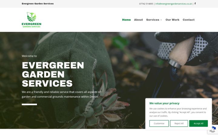 Zrzut ekranu evergreengardenservices.co.uk