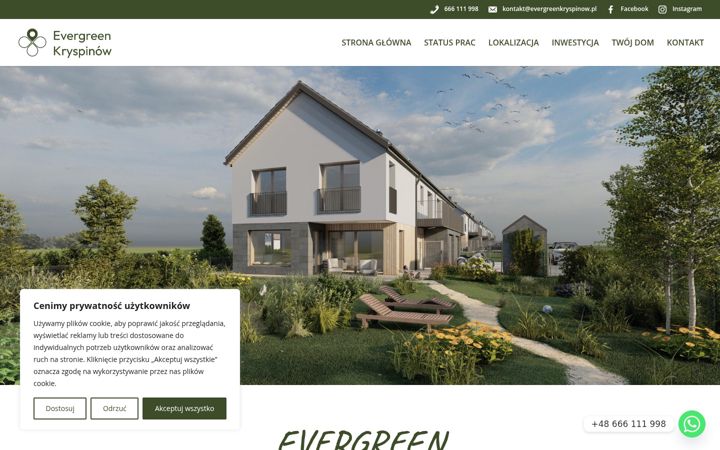 Screenshot of evergreenkryspinow.pl