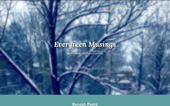 Screenshot of evergreenmusings.com