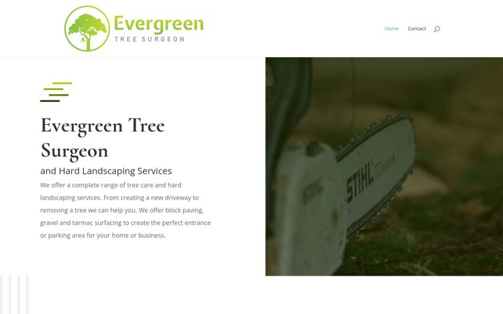 Screenshot of evergreentreesurgeon.co.uk