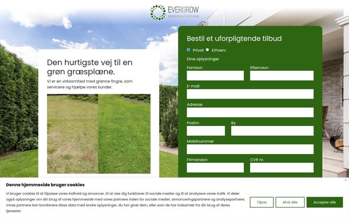 Ekrano kopija evergrow.dk