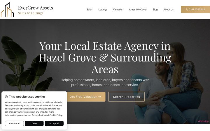 Kuvakaappaus sivustosta evergrowassets.co.uk