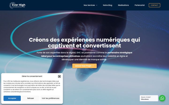 Screenshot of everhighcommunication.com