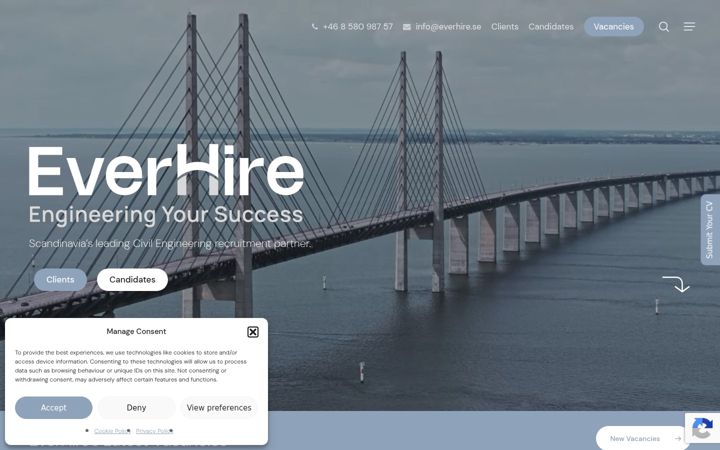 Screenshot of everhire.se