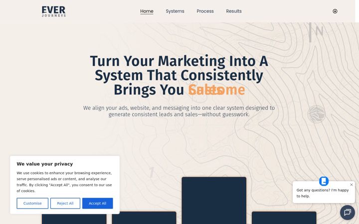 Screenshot of everjourneys.com