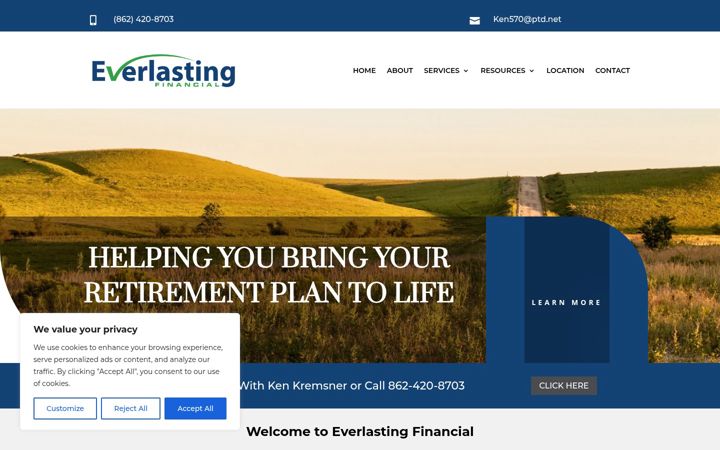 Screenshot of everlastingfinancial.com