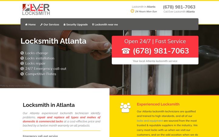 Screenshot of everlocksmithga.com