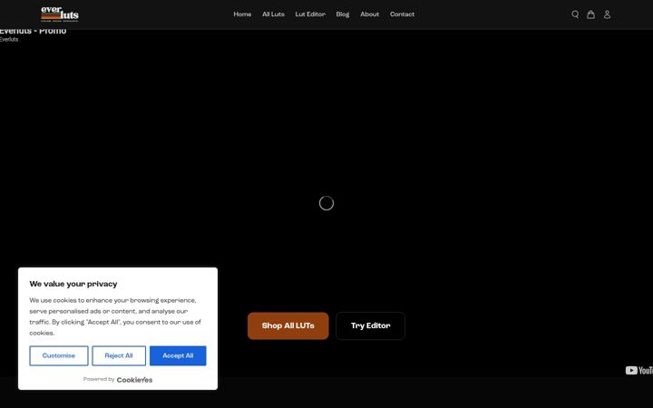 Screenshot of everluts.com