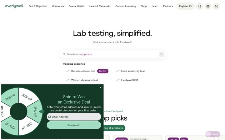 Screenshot of everlyhealth.com
