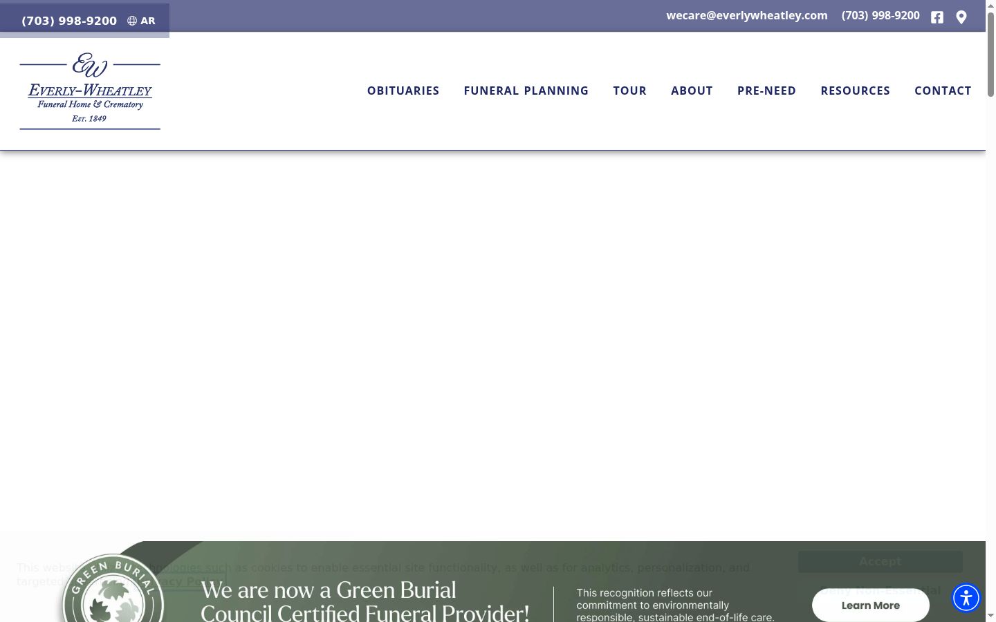 Screenshot des Einwilligungsbanners vor jeglicher Interaktion