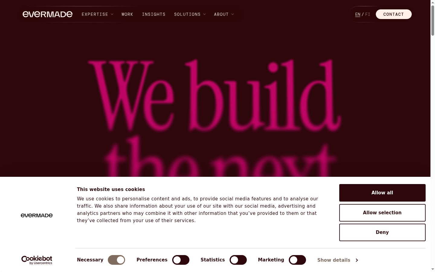 Screenshot tal-banner tal-kunsens muri qabel kwalunkwe interazzjoni