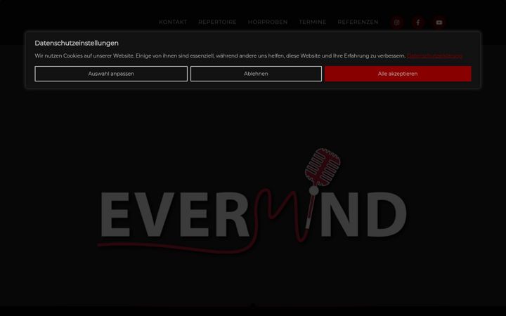 Ekrānuzņēmums no evermind-music.de