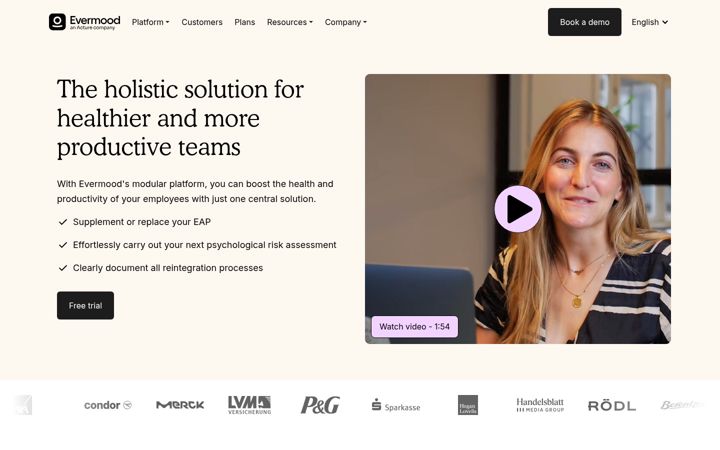 Screenshot of evermood.com